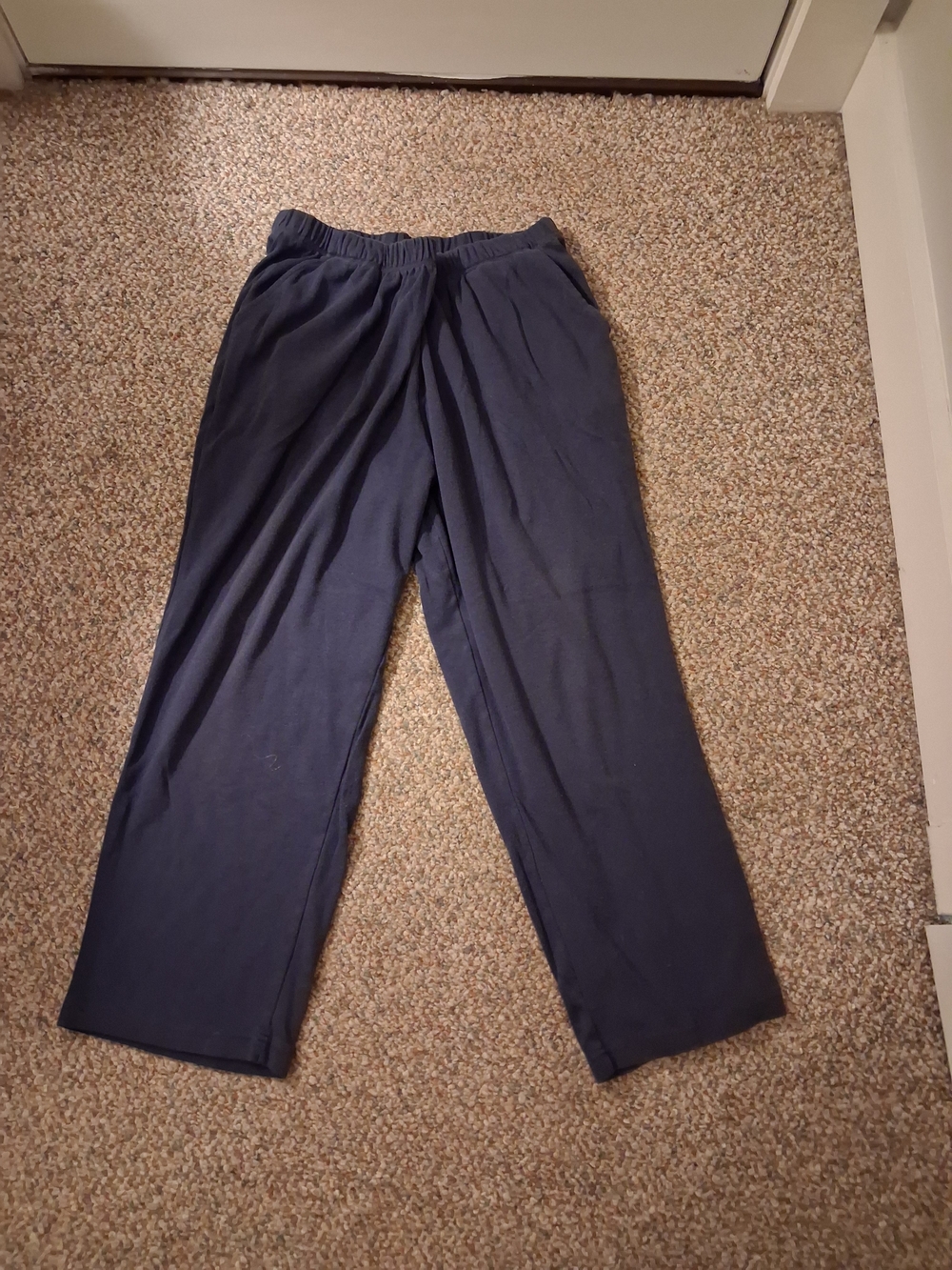 Woman Within Navy Wide-Leg Pull-On Pants